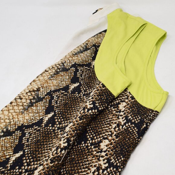 Label by Five Twelve Shirt Dress Women 8 Snakeskin Colorblock New Python Mob - Picture 10 of 10